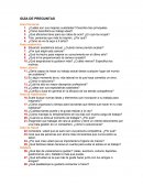 GUIA DE PREGUNTAS EN UNA ENTREVISTA