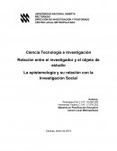 La epistemología y su relación con la Investigación Social