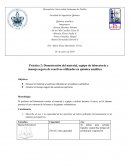 Demostración del material, equipo de laboratorio y manejo seguro de reactivos utilizados en química analítica