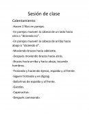 Sesión de clase , deportes