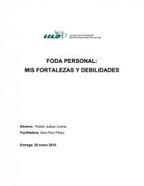 Foda Personal Mis Fortalezas Y Debilidades Apuntes Magospuma