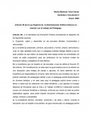 Artículo 38 de la Ley Orgánica de la Administración Pública Federal y la relación con el trabajo del Pedagogo