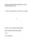 VISITA AL MUSEO DE LA LÚZ DE LA UNAM