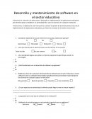 Desarrollo y mantenimiento de software en el sector educativo