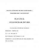 ESCUELA INTEGRAL DE EDUCACIÓN BASICA PLAN ANUAL