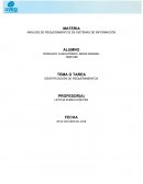 ANÁLISIS DE REQUERIMIENTOS DE SISTEMAS DE INFORMACIÓN