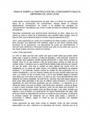 ENSAYO SOBRE LA CONSTRUCCIÓN DEL CONOCIMIENTO BAJO EL EMPIRISMO DE JOHN LOCKE