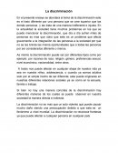 La discriminación