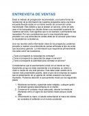 ENTREVISTA DE VENTAS