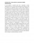 INTRODUCCIÓN Y CONCLUSIÓN DE LA MATERIA DE DISEÑO ORGANIZACIONAL