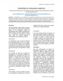 Solubilidad de compuestos orgánicos