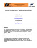 PROCESO DE DESPACHO DE LA EMPRESA GRIFFITH COLOMBIA
