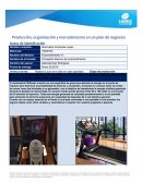 Producción, organización y mercadotecnia en un plan de negocios