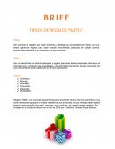 B R I E F TIENDA DE REGALOS “RAFITA”