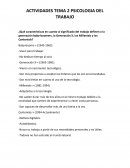 EJERCICIOS TEMA 2 PSICOLOGIA DEL TRABAJO