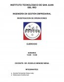 INGENIERÍA EN GESTIÓN EMPRESARIAL INVESTIGACION DE OPERACIONES