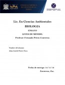 BIOLOGIA ENSAYO LEYES DE MENDEL