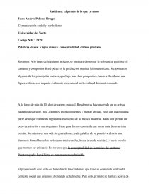 Residente, algo más que un simple músico. Página 1