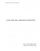 ¿Cómo hacer citas y referencias en formato APA?