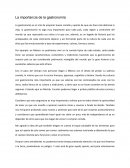 La importancia de la gastronomía