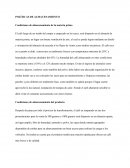 POLÍTICAS DE ALMACENAMIENTO Condiciones de almacenamiento de la materia prima