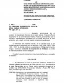 Incidente de ampliación de embargo