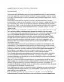 LA IMPORTANCIA DE LA POLÍTICA EN LA EDUCACIÓN