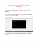 Manual de instrucciones de como formatear una computadora