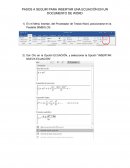 PASOS A SEGUIR PARA INSERTAR UNA ECUACIÓN EN UN DOCUMENTO DE WORD