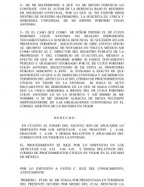 SUCESIÓN INTESTAMENTARIA ESCRITO INICIAL. Página 2