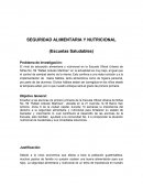 SEGURIDAD ALIMENTARIA Y NUTRICIONAL (Escuelas Saludables)