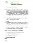 MEMORANDUM DE AUDITORIA Empresa BICI LOOK, S.A. de C.V