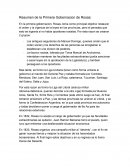 Resumen de la Primera Gobernacion de Rosas