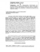 Contestacion en materia laboral