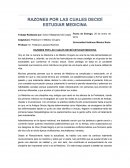 Razones por las cuales decidí estudiar medicina