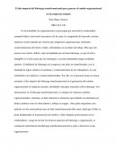 El alto impacto del liderazgo transformacional para generar el cambio organizacional en las empresas actuales
