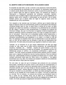 EL ABORTO COMO ACTO NECESARIO EN ALGUNOS CASOS. Página 1