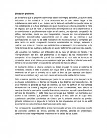 Situación problema: compra del ticket. Página 1