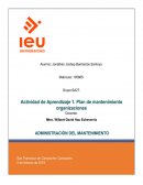 Plan de mantenimiento organizaciones