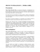PROYECTO PEDAGOGICO – TIERRA LIBRE