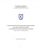 Control interno de inventario de materia prima y producto terminado para empresas manufactureras
