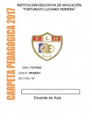 CARPETA PEDAGÓGICA TUTORIA