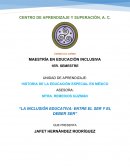 La inclusión educativa: entre el ser y el deber ser