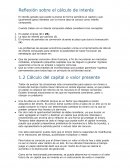 Reflexión sobre el cálculo de interés
