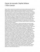 Transcripción de charla "Crecer sin escuela" de: Sophie Defauw