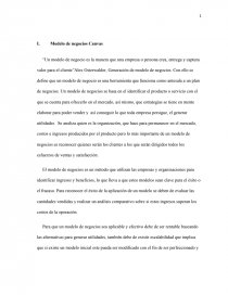Modelo de negocios canvas. Página 1