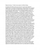 Reporte de lectura. ‘’El señor de las moscas’’ de William Golding