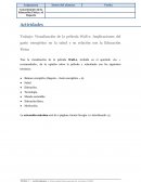 Actividades. Trabajo: Visualización de la película Wall-e