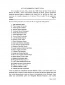 Acta de asamblea constitutiva de sindicato