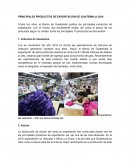 PRINCIPALES PRODUCTOS DE EXPORTACION DE GUATEMALA 2018